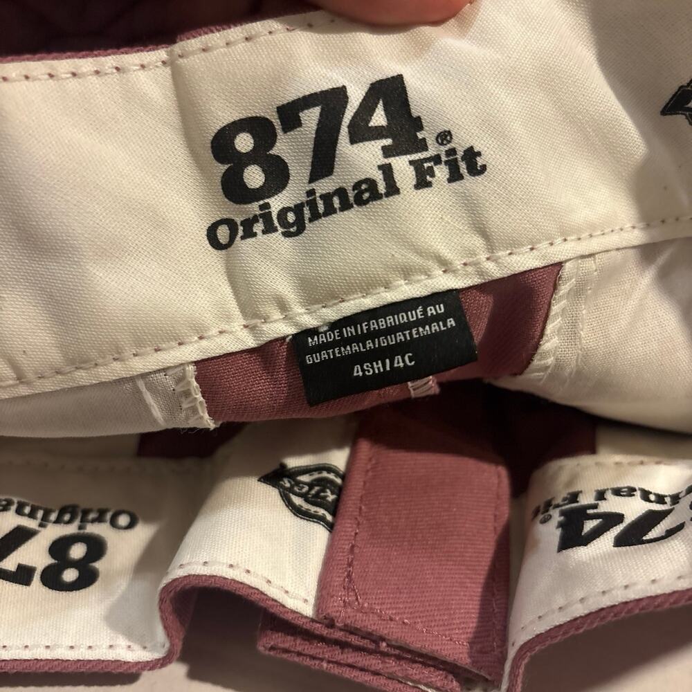 Women’s Ladies Teens Dickies 874 Work Pants - Pink - Size 4 SH - Picture 10 of 12